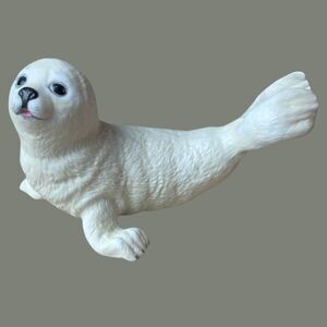 Lenox Harp Seal Pup Figurine 1993 Endangered Baby Animal White Porcelain Cute
